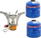 Cuisinière de camping pliable sans marque - argent - incl. 2x cartouche de gaz 500 grammes