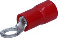 Kalitec RKSRM8 10 stuks ringkabelschoenen 0,5-1 mm² I gedeeltelijk geïsoleerd M8 rood I koper I pvc-halsband I voor het verbinden van kabels of strengen I kabelschoenen I kabelconnector I beschermt