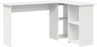 vidaXL Bureau Wit Bewerkt Hout