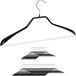 Relaxdays 30 x kleerhangers metaal - kledinghangers antislip - stevig – pvc coating zwart