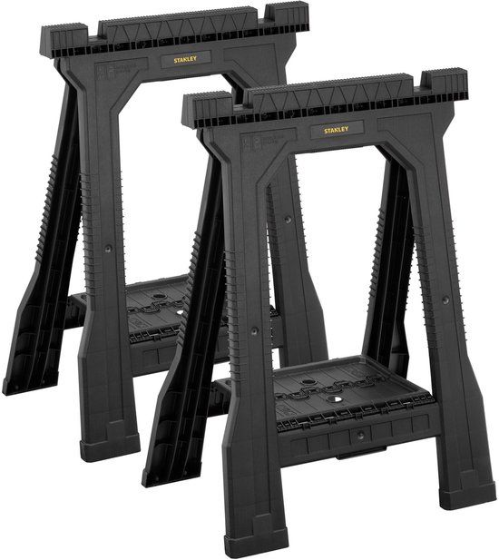 STANLEY STST1-70355 Opvouwbare Zaagbok - 2 Stuks - Zwart - 362 kg