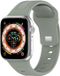 By Qubix - Square siliconen band - Grijsgroen licht - Geschikt voor Apple Watch 44mm / 45mm / 46mm / 49mm