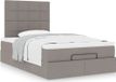 Maison Exclusive - Cadre de lit ottoman avec matelas taupe, 120x190 cm, textile
