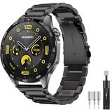 Diruite Armband voor Huawei Watch 3/3 Pro/GT/GT2 42mm/46mm Horlogeband,Nieuwe Update Galvaniseren Metalen Roestvrijstalen Band voor Huawei Watch GT