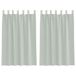vidaXL Gordijnen voile met lussen 2 st 140x175 cm lichtgrijs