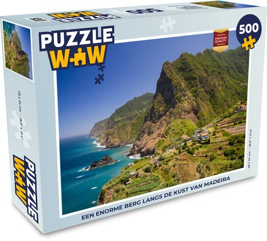 MuchoWow Puzzel Een enorme berg langs de kust van Madeira - Legpuzzel - Puzzel 500 stukjes