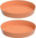 Prosperplast Opvangschaal/onderschaal voor bloempot/plantenpot - 2x - terracotta - rond - Dia 19 cm