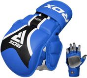 RDX Sports Aura+ T-17 Shooter MMA Handschoenen Blauw Maat M Kunstleer