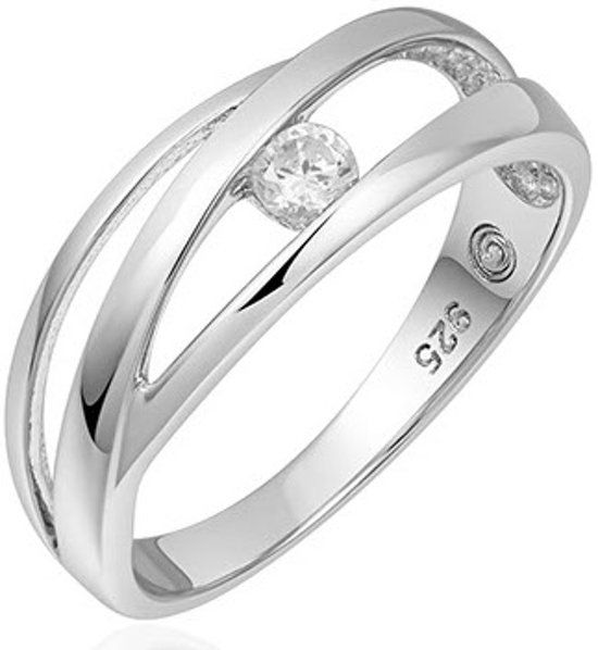 Jonline Schitterende Zilveren Ring - 8719979545024