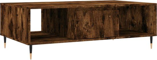 vidaXL Salontafel 104x60x35 cm bewerkt hout gerookt eikenkleurig