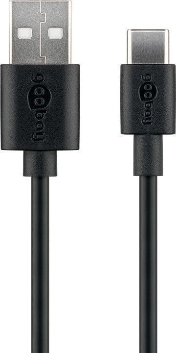 Goobay USB 2.0 Kabel - USB A naar USB C - 0.1m - Zwart