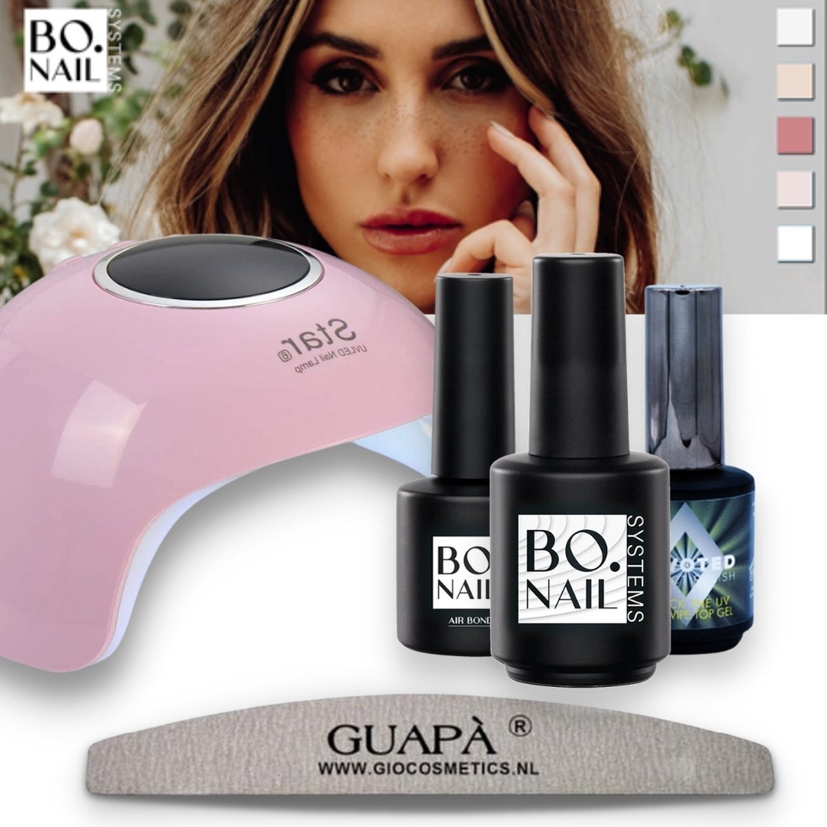 GUAPÀ BIAB Builder Gel In A Bottle Nagelset | Gelnagels Starterspakket | Nagellak | Gellak | Builder Gel | Rubber Up | Clear BIAB