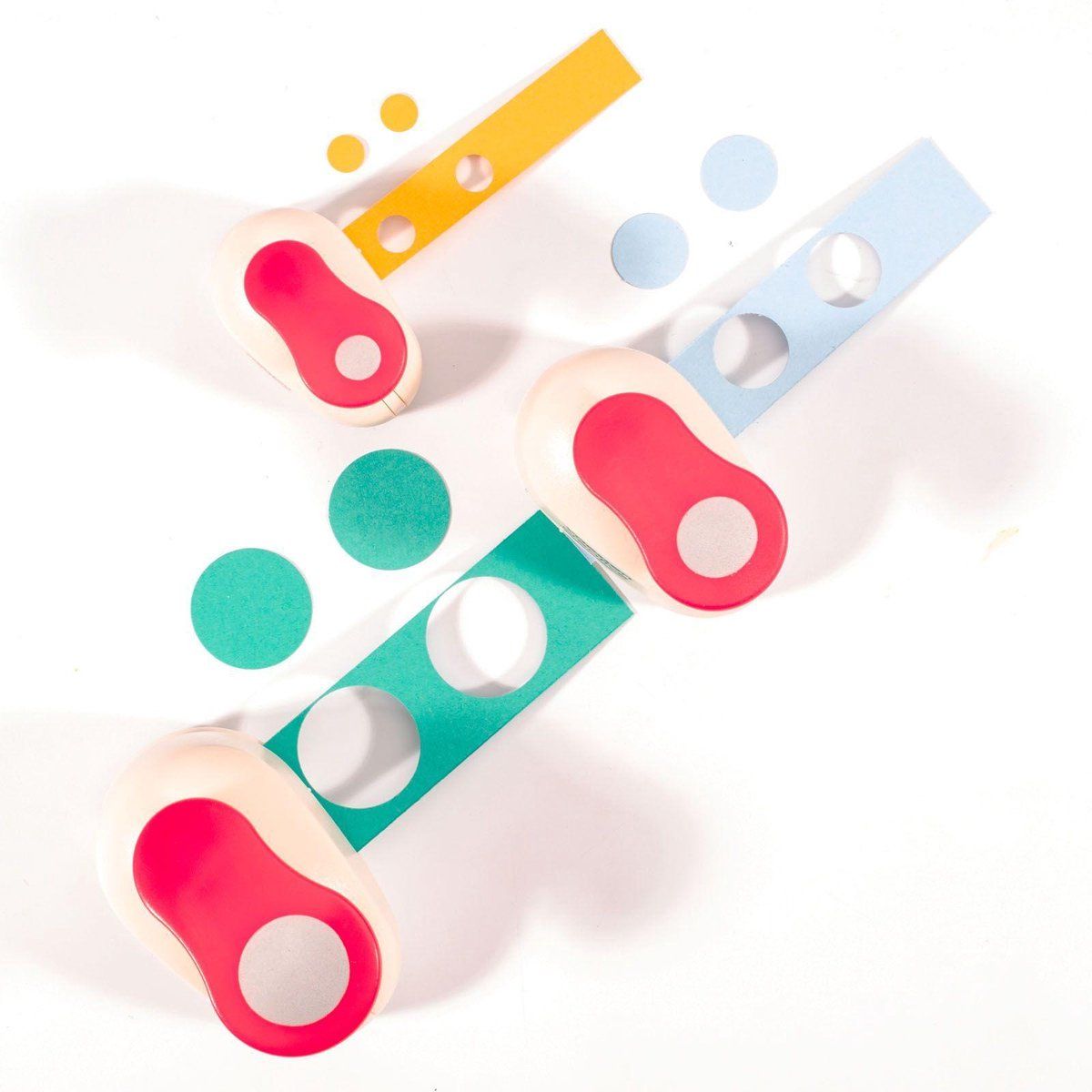 Vaessen Creative Pons - Figuurpons - set 10-16-25mm - 3st - wit