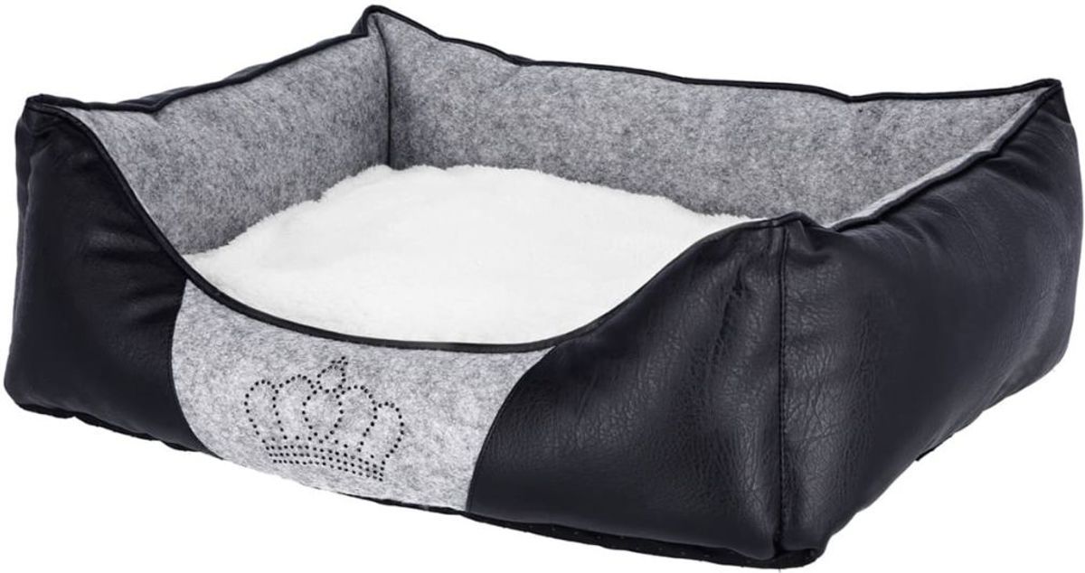 Kerbl Hondenmand Chiara 42x32 cm grijs en zwart 80360