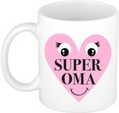 Bellatio Decorations Mok voor Oma - Roze - Keramiek - 300 ml