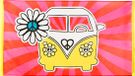 Boland Hippie Vlag Flower Power Polyester 90 x 150 cm