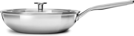 KitchenAid KA-MultiPly 3PLY Cvd Wok 28cm / 3.57L Uncoated