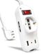 V-TAC Meervoudige stekkerdoos USB C Power Delivery 20 W + USB-A-aansluiting + 2 zijdelingse stopcontacten 10/16 A tweepolig en 1 frontale 10/16 A Schuko