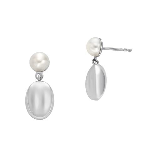 Skagen Agnethe Pearl Earrings SKJ1835040 - Silver Stainless Steel