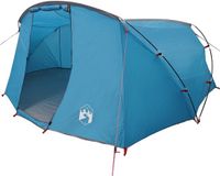 vidaXL Tunneltent voor 4 Personen Blauw en Grijs