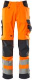 Mascot Safe Supreme pantalon avec poches genoux 15579-860 - hi-vis orange/bleu marine foncé - C54