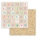 STAMPERIA INTL, KFT SBB855 Scrapbooking Double Face Sheet-Daydream Alfabet, White, OSFA, 7