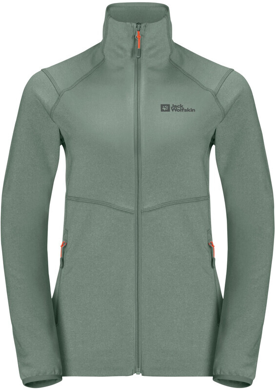 Jack Wolfskin Jack Wolfskin Fortberg Jas met Doorlopende Rits Dames, groen XS 2023 Fleece jassen