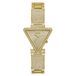 GUESS Driehoekig analoog horloge van goudkleurig kristal, Goud, one, Klassiek