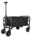 StarTech Opvouwbare transportkar - Campingkar - Offroadbanden - Verstelbare handgreep - Drankhouder - Geschikt voor camping, boodschappen en tuinieren - Zwart
