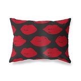BonaMaison Rood-Zwart Decoratieve Kussensloop, Kussenhoezen Bank, Decoratieve Kussenhoesjes, Kussensloop; Sofa, Slaapkamer, Kantoor, Auto 35x50 Cm - Ontworpen en vervaardigd in Turkije