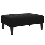 vidaXL - Voetenbank - 77x55x31 cm - fluweel - zwart