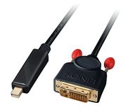 LINDY 5 m Mini DisplayPort-stekker naar DVI-D stekker kabel, zwart