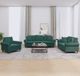 Maison Exclusive ensemble de canapé 3 pièces avec coussins, velours vert foncé