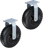 Merkloos Bokwiel luchtband - set van 2 - 3.00-4 - tot 120 kg - zwart