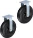 Merkloos Bokwiel luchtband - set van 2 - 3.00-4 - tot 120 kg - zwart