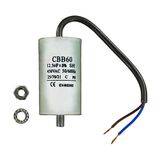 Paxanpax PLD044 Universele Condensator 12.5uF, 12.5MFD, 450VAC, 18cm Kabel