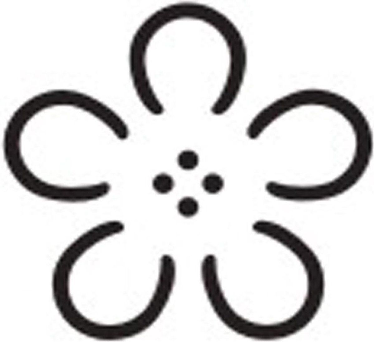 Vaessen Creative pons - Magnetisch - 3D bloem - wit