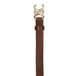 Manfield - Dames - Bruine leren dames riem - Maat 105