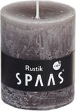 Spaas Rustieke Cilinderkaars/Stompkaars - Taupe - 7 x 8 cm - 30 Branduren
