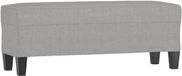 vidaXL Bankje 100x35x41 cm stof lichtgrijs
