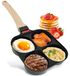 Omgoods - Poêle à frire pour crème glacée, adaptée aux crêpes et aux œufs, 4 pièces, avec revêtement antiadhésif