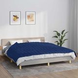 vidaXL Verzwaringsdeken 155x220 cm 7 kg Katoen Blauw