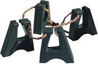 LP Latin Percussion Conga-rubberen voetjes (4 stuks) met verstelbare band, hoogte ca. 2,5 cm, LP637