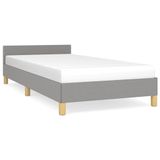 VidaXL Cadre de lit Tissu Gris clair 100x200 cm