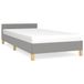 VidaXL Cadre de lit Tissu Gris clair 100x200 cm