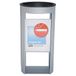 OFITURIA® Staande asbak voor buiten met metalen plaat, kleur zilver, afneembaar, geschikt voor gebruik met zand