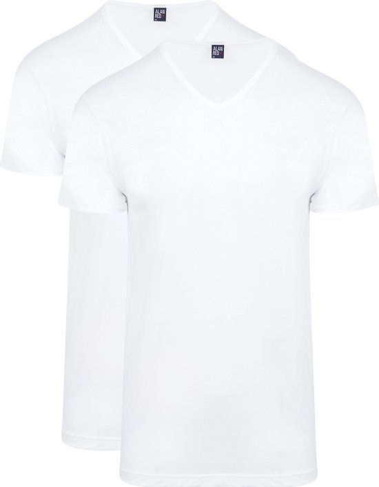 Alan Red Vermont T-Shirt V-Hals Wit (2-Pack) - XXL - Men
