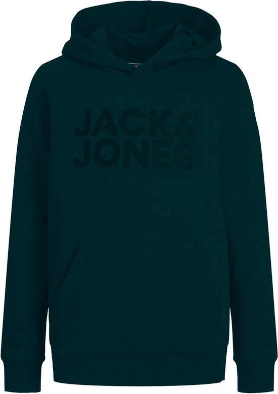JACK & JONES JJECORP LOGO SWEAT HOOD NOOS JNR Boys' Sweatshirt - Size 176 - Deep Teal