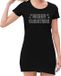 Bellatio Decorations Shoppartners Bv Glitter kerst jurkje zwart Merry Christmas glitter steentjes/ rhinestones voor dames - Glitter kerst jurk/ outfit L