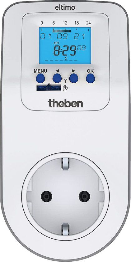Theben Digitale Wekker Timer Stekker Met Bluetooth 2600W - 0200130 - E3YRN
